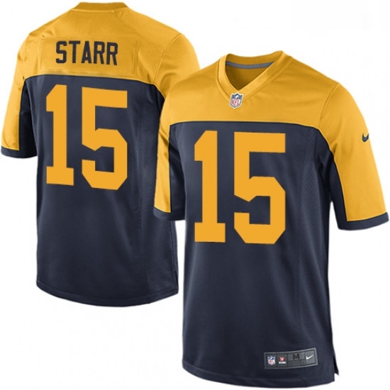 Men Nike Green Bay Packers 15 Bart Starr Game Navy Blue Alternate NFL Jersey Men Nike Green Bay Packers 15 Bart Starr Game Navy Blue Alternate NFL Jersey