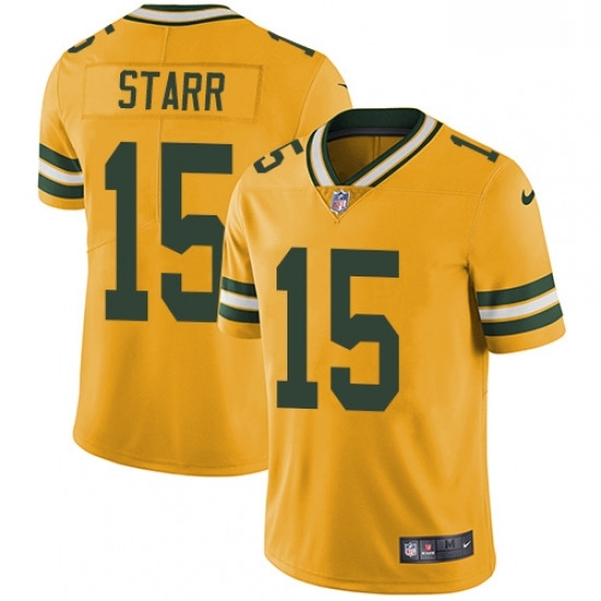 Men Nike Green Bay Packers 15 Bart Starr Limited Gold Rush Vapor Untouchable NFL Jersey Men Nike Green Bay Packers 15 Bart Starr Limited Gold Rush Vapor Untouchable NFL Jersey