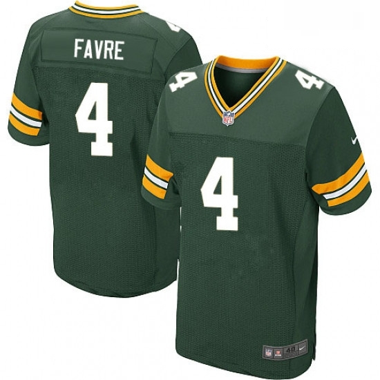 Men Nike Green Bay Packers 4 Brett Favre Elite Green Team Color NFL Jersey Men Nike Green Bay Packers 4 Brett Favre Elite Green Team Color NFL Jersey