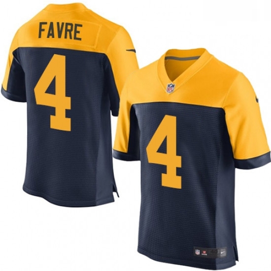 Men Nike Green Bay Packers 4 Brett Favre Elite Navy Blue Alternate NFL Jersey Men Nike Green Bay Packers 4 Brett Favre Elite Navy Blue Alternate NFL Jersey