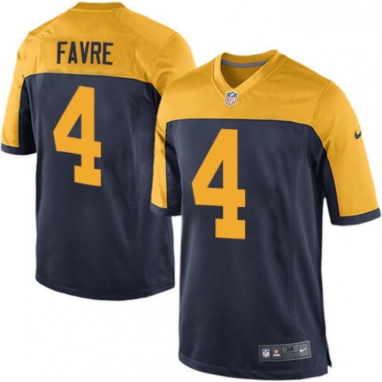 Men Nike Green Bay Packers 4 Brett Favre Game Navy Blue Alternate NFL Jersey Men Nike Green Bay Packers 4 Brett Favre Game Navy Blue Alternate NFL Jersey