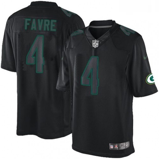 Men Nike Green Bay Packers 4 Brett Favre Limited Black Impact NFL Jersey Men Nike Green Bay Packers 4 Brett Favre Limited Black Impact NFL Jersey