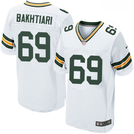 Men Nike Green Bay Packers 69 David Bakhtiari Elite White NFL Jersey Men Nike Green Bay Packers 69 David Bakhtiari Elite White NFL Jersey