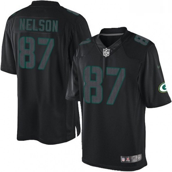 Men Nike Green Bay Packers 87 Jordy Nelson Limited Black Impact NFL Jersey Men Nike Green Bay Packers 87 Jordy Nelson Limited Black Impact NFL Jersey