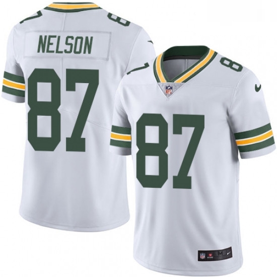 Men Nike Green Bay Packers 87 Jordy Nelson White Vapor Untouchable Limited Player NFL Jersey Men Nike Green Bay Packers 87 Jordy Nelson White Vapor Untouchable Limited Player NFL Jersey