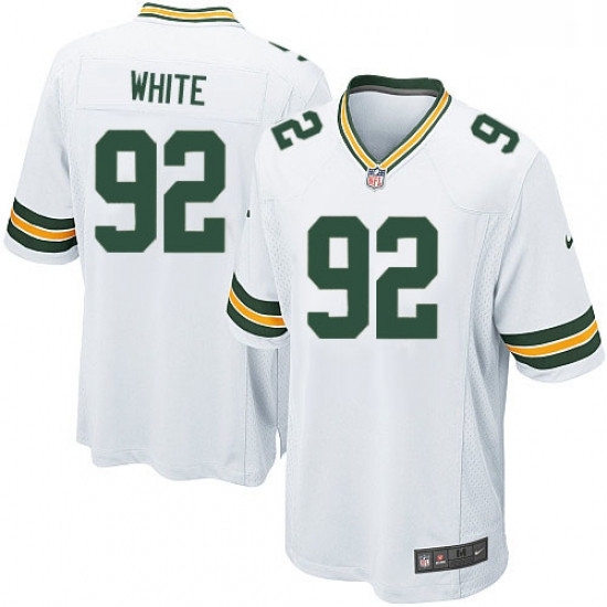 Men Nike Green Bay Packers 92 Reggie White Game White NFL Jersey Men Nike Green Bay Packers 92 Reggie White Game White NFL Jersey
