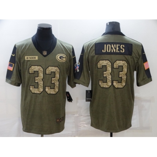 Men's Green Bay Packers #33 Aaron Jones Camo 2021 Salute To Service Limited Player Jersey Men's Green Bay Packers #33 Aaron Jones Camo 2021 Salute To Service Limited Player Jersey