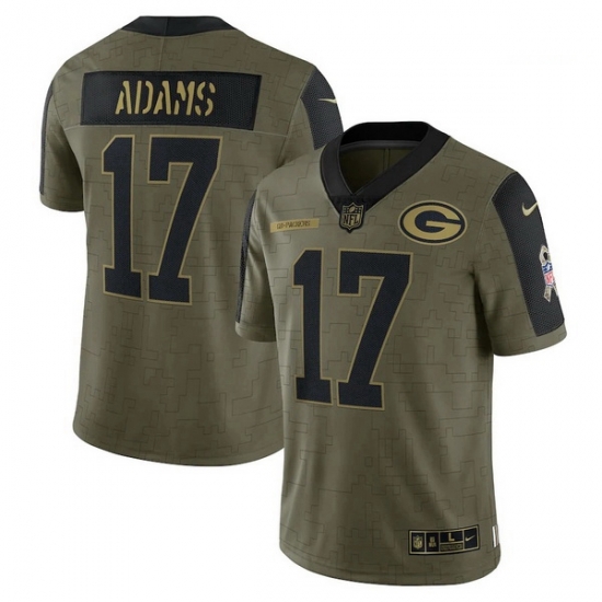 Men's Green Bay Packers Davante Adams Nike Olive 2021 Salute To Service Limited Player Jersey Men's Green Bay Packers Davante Adams Nike Olive 2021 Salute To Service Limited Player Jersey