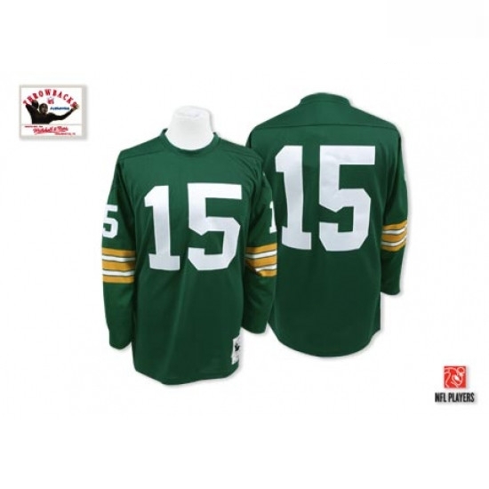 Mitchell and Ness Green Bay Packers 15 Bart Starr Authentic Green Throwback NFL Jersey Mitchell and Ness Green Bay Packers 15 Bart Starr Authentic Green Throwback NFL Jersey