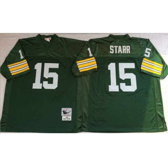 Mitchell&Ness 1969 Packers 15 Bart Starr Green Throwback Stitched NFL Jersey Mitchell&Ness 1969 Packers 15 Bart Starr Green Throwback Stitched NFL Jersey