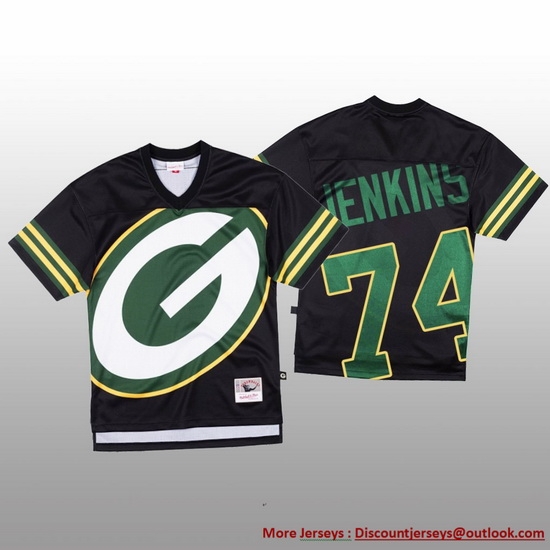 NFL Green Bay Packers 74 Elgton Jenkins Black Men Mitchell 26 Nell Big Face Fashion Limited NFL Jersey NFL Green Bay Packers 74 Elgton Jenkins Black Men Mitchell 26 Nell Big Face Fashion Limited NFL Jersey