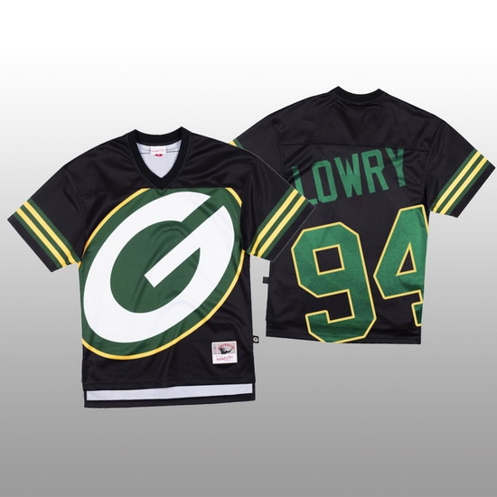 NFL Green Bay Packers 94 Dean Lowry Black Men Mitchell 26 Nell Big Face Fashion Limited NFL Jersey NFL Green Bay Packers 94 Dean Lowry Black Men Mitchell 26 Nell Big Face Fashion Limited NFL Jersey