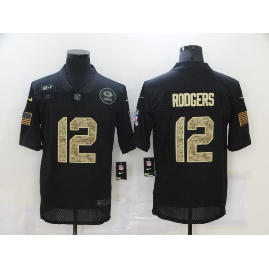 Nike Green Bay Green Bay Packers 12 Aaron Rodgers Black Camo 2020 Salute To Service Limited Jersey Nike Green Bay Green Bay Packers 12 Aaron Rodgers Black Camo 2020 Salute To Service Limited Jersey
