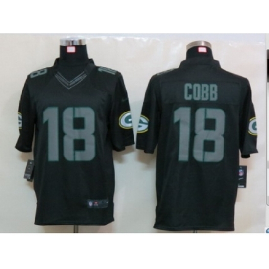 Nike Green Bay Packers 18 Randall Cobb Black Limited Impact Jersey Nike Green Bay Packers 18 Randall Cobb Black Limited Impact Jersey