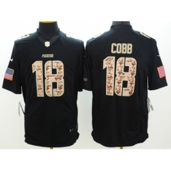 Nike Green Bay Packers 18 Randall Cobb Black Limited Salute to Service NFL Jersey Nike Green Bay Packers 18 Randall Cobb Black Limited Salute to Service NFL Jersey
