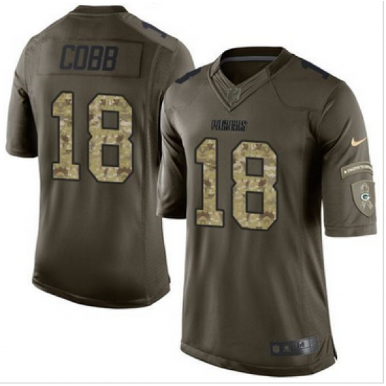 Nike Green Bay Packers #18 Randall Cobb Green Men 27s Stitched NFL Limited Salute To Service Jersey Nike Green Bay Packers #18 Randall Cobb Green Men 27s Stitched NFL Limited Salute To Service Jersey