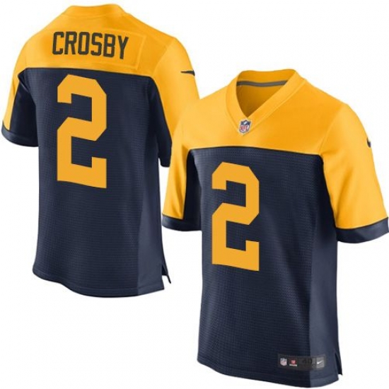 Nike Green Bay Packers #2 Mason Crosby Navy Blue Alternate Men 27s Stitched NFL New Elite Jersey Nike Green Bay Packers #2 Mason Crosby Navy Blue Alternate Men 27s Stitched NFL New Elite Jersey
