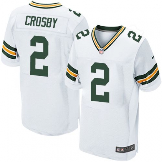 Nike Green Bay Packers #2 Mason Crosby White Men 27s Stitched NFL Elite Jersey Nike Green Bay Packers #2 Mason Crosby White Men 27s Stitched NFL Elite Jersey