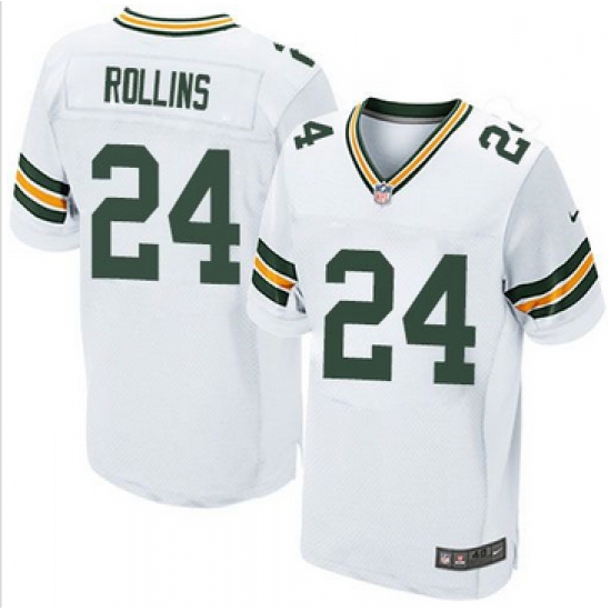 Nike Green Bay Packers #24 Quinten Rollins White Mens Stitched NFL Elite Jersey Nike Green Bay Packers #24 Quinten Rollins White Mens Stitched NFL Elite Jersey