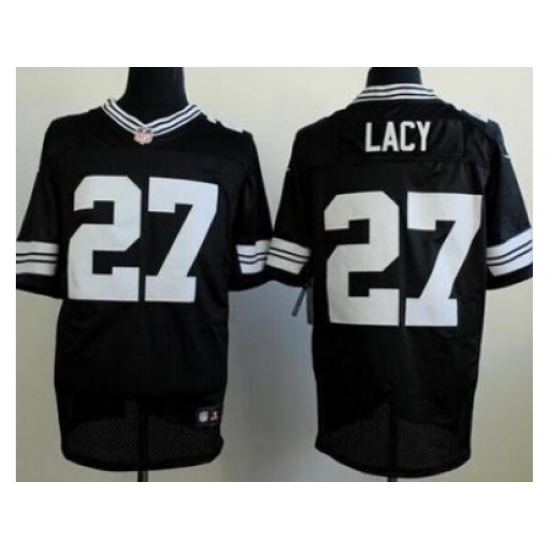 Nike Green Bay Packers 27 Eddie Lacy Black Elite Shadow NFL Jersey Nike Green Bay Packers 27 Eddie Lacy Black Elite Shadow NFL Jersey