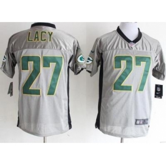 Nike Green Bay Packers 27 Eddie Lacy Grey Elite Shadow NFL Jersey Nike Green Bay Packers 27 Eddie Lacy Grey Elite Shadow NFL Jersey