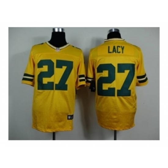 Nike Green Bay Packers 27 Eddie Lacy yellow Elite NFL Jersey Nike Green Bay Packers 27 Eddie Lacy yellow Elite NFL Jersey
