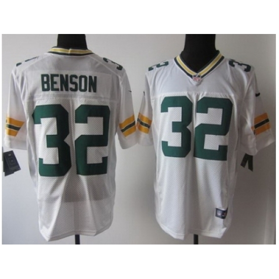 Nike Green Bay Packers 32 Cedric Benson White Elite NFL Jersey Nike Green Bay Packers 32 Cedric Benson White Elite NFL Jersey