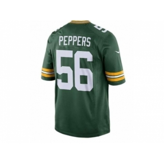 Nike Green Bay Packers 56 Julius Peppers Green game NFL Jersey Nike Green Bay Packers 56 Julius Peppers Green game NFL Jersey