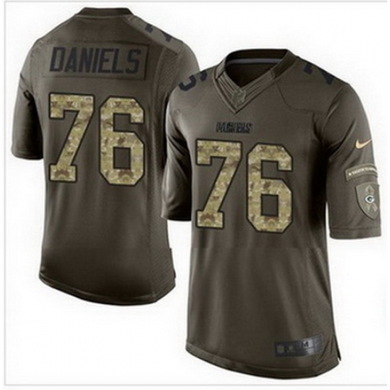 Nike Green Bay Packers #76 Mike Daniels Green Mens Stitched NFL Limited Salute To Service Jersey Nike Green Bay Packers #76 Mike Daniels Green Mens Stitched NFL Limited Salute To Service Jersey