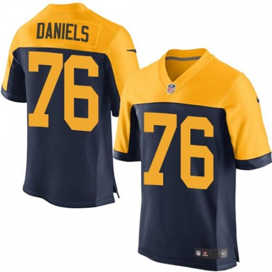 Nike Green Bay Packers #76 Mike Daniels Navy Blue Alternate Mens Stitched NFL New Elite Jersey Nike Green Bay Packers #76 Mike Daniels Navy Blue Alternate Mens Stitched NFL New Elite Jersey