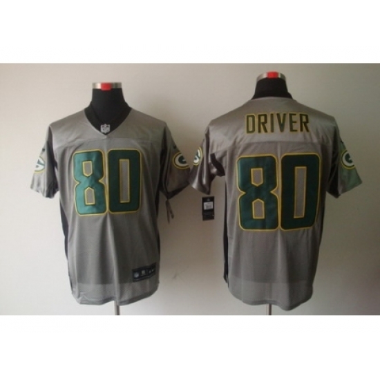 Nike Green Bay Packers 80 Donald Driver Grey Elite Shadow NFL Jersey Nike Green Bay Packers 80 Donald Driver Grey Elite Shadow NFL Jersey