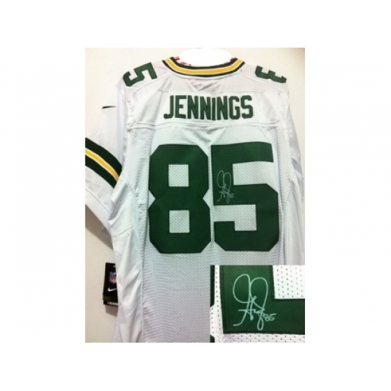 Nike Green Bay Packers 85 Greg Jennings White Elite Signed NFL Jersey Nike Green Bay Packers 85 Greg Jennings White Elite Signed NFL Jersey