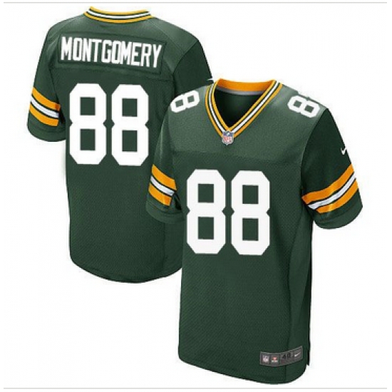 Nike Green Bay Packers #88 Ty Montgomery Green Team Color Mens Stitched NFL Elite Jersey Nike Green Bay Packers #88 Ty Montgomery Green Team Color Mens Stitched NFL Elite Jersey