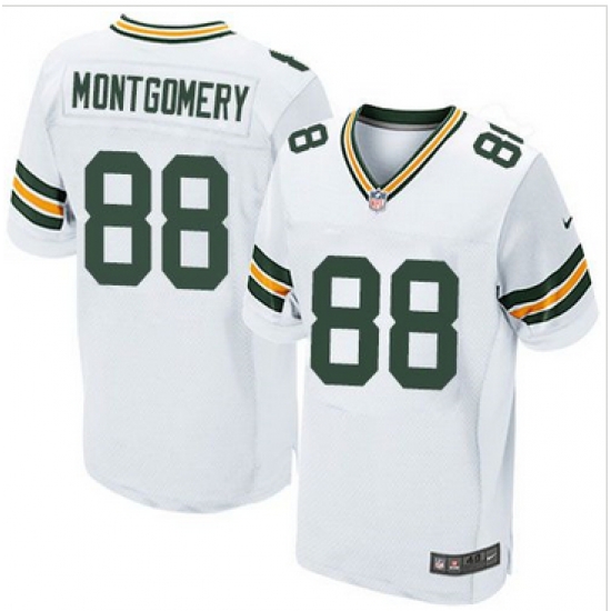 Nike Green Bay Packers #88 Ty Montgomery White Mens Stitched NFL Elite Jersey Nike Green Bay Packers #88 Ty Montgomery White Mens Stitched NFL Elite Jersey