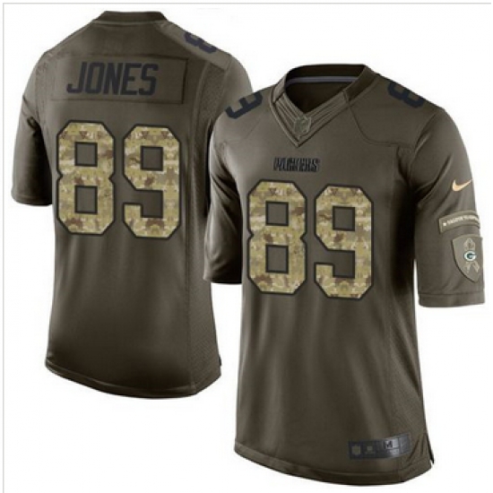 Nike Green Bay Packers #89 James Jones Green Men 27s Stitched NFL Limited Salute To Service Jersey Nike Green Bay Packers #89 James Jones Green Men 27s Stitched NFL Limited Salute To Service Jersey