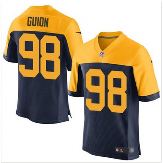 Nike Green Bay Packers #98 Letroy Guion Navy Blue Alternate Mens Stitched NFL New Elite Jersey Nike Green Bay Packers #98 Letroy Guion Navy Blue Alternate Mens Stitched NFL New Elite Jersey