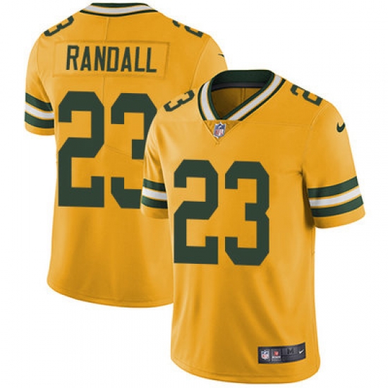 Nike Packers #23 Damarious Randall Yellow Mens Stitched NFL Limited Rush Jersey Nike Packers #23 Damarious Randall Yellow Mens Stitched NFL Limited Rush Jersey