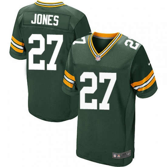 Nike Packers #27 Josh Jones Green Team Color Mens Stitched NFL Elite Jersey Nike Packers #27 Josh Jones Green Team Color Mens Stitched NFL Elite Jersey