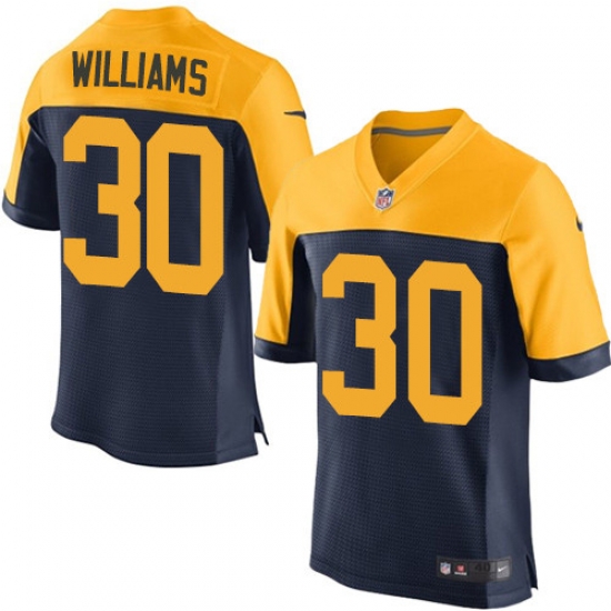 Nike Packers #30 Jamaal Williams Navy Blue Alternate Mens Stitched NFL New Elite Jersey Nike Packers #30 Jamaal Williams Navy Blue Alternate Mens Stitched NFL New Elite Jersey