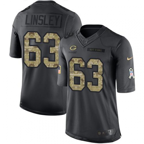 Nike Packers #63 Corey Linsley Black Mens Stitched NFL Limited 2016 Salute To Service Jersey Nike Packers #63 Corey Linsley Black Mens Stitched NFL Limited 2016 Salute To Service Jersey