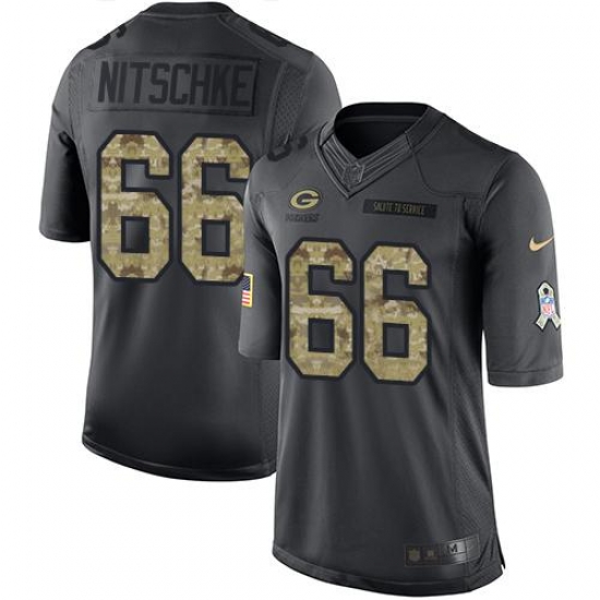 Nike Packers #66 Ray Nitschke Black Mens Stitched NFL Limited 2016 Salute To Service Jersey Nike Packers #66 Ray Nitschke Black Mens Stitched NFL Limited 2016 Salute To Service Jersey
