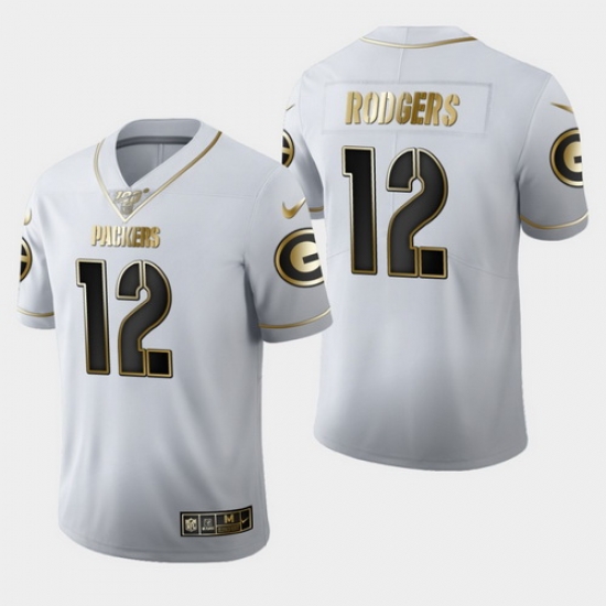 Packers 12 Aaron Rodgers White 100th Season Vapor Untouchable Limited Jersey Packers 12 Aaron Rodgers White 100th Season Vapor Untouchable Limited Jersey