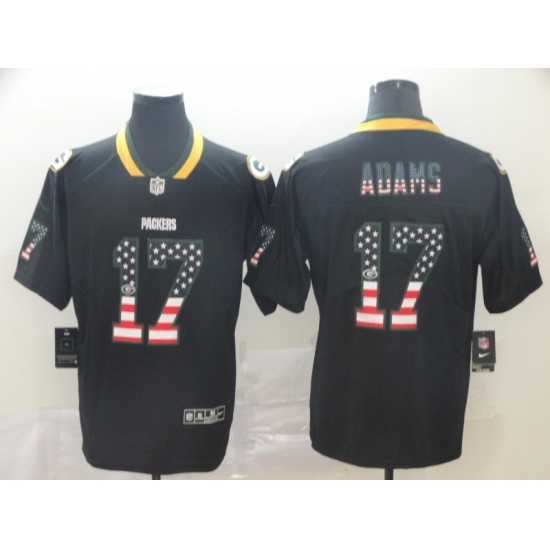 Packers 17 Davante Adams Black USA Flag Fashion Limited Jersey Packers 17 Davante Adams Black USA Flag Fashion Limited Jersey