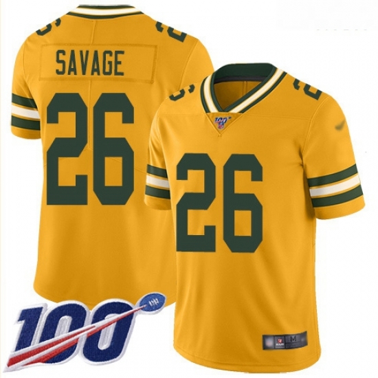Packers 26 Darnell Savage Gold Men Stitched Football Limited Inverted Legend 100th Season Jersey Packers 26 Darnell Savage Gold Men Stitched Football Limited Inverted Legend 100th Season Jersey