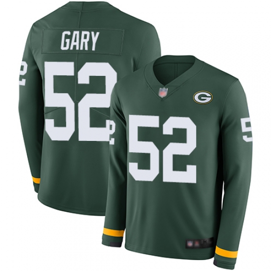 Packers 52 Rashan Gary Green Team Color Men Stitched Football Limited Therma Long Sleeve Jersey Packers 52 Rashan Gary Green Team Color Men Stitched Football Limited Therma Long Sleeve Jersey