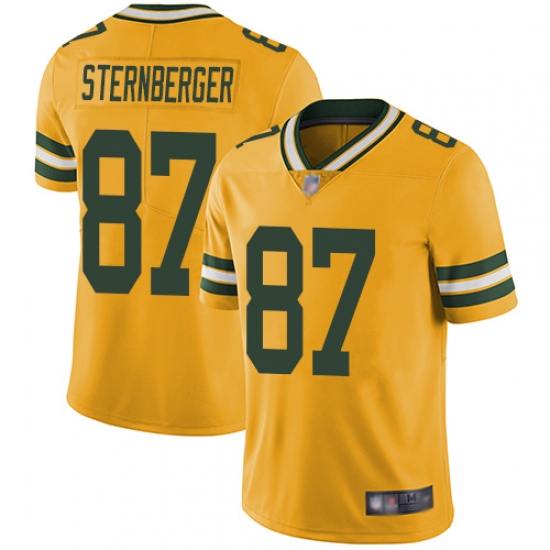 Packers 87 Jace Sternberger Yellow Men Stitched Football Limited Rush Jersey Packers 87 Jace Sternberger Yellow Men Stitched Football Limited Rush Jersey