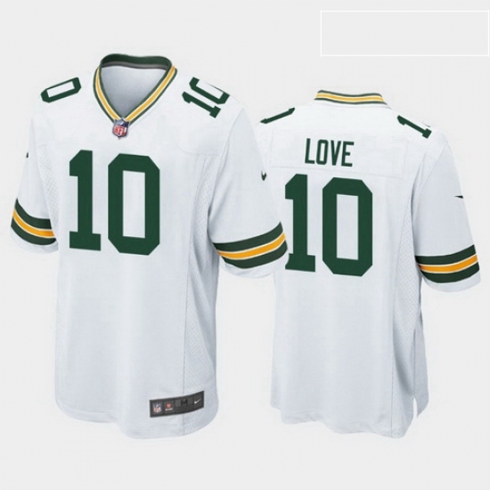 men jordan love green bay packers white game jersey men jordan love green bay packers white game jersey