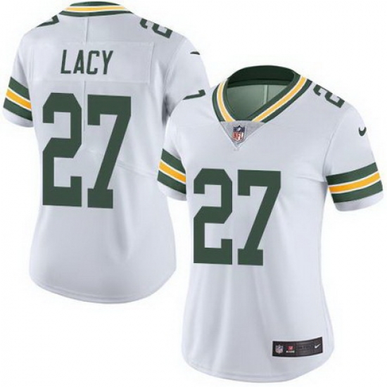Nike Packers #27 Eddie Lacy White Womens Stitched NFL Limited Rush Jersey Nike Packers #27 Eddie Lacy White Womens Stitched NFL Limited Rush Jersey