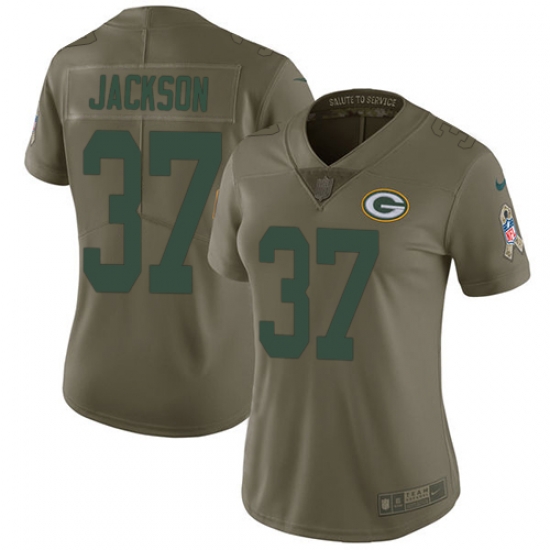 Nike Packers #37 Josh Jackson Olive Womens Stitched NFL Limited 2017 Salute to Service Jersey Nike Packers #37 Josh Jackson Olive Womens Stitched NFL Limited 2017 Salute to Service Jersey