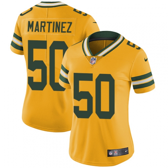 Nike Packers #50 Blake Martinez Yellow Womens Stitched NFL Limited Rush Jersey Nike Packers #50 Blake Martinez Yellow Womens Stitched NFL Limited Rush Jersey